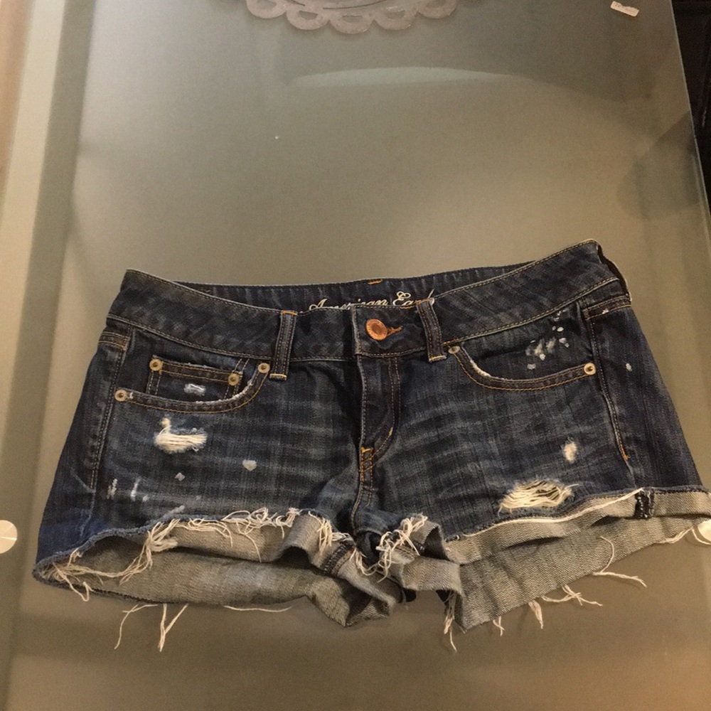 America Eagle | Dark denim jean shorts